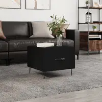 Prolenta Maison Exclusive - Table basse noire 50x50x40 cm Matériau dérivé du bois