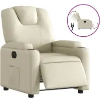 Sonstiges Fauteuil inclinable électrique Crème Similicuir