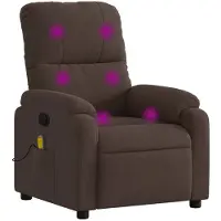 Sonstiges Fauteuil inclinable de massage marron tissu microfibre
