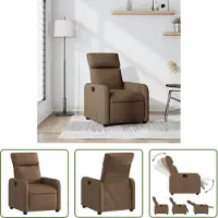 The Living Store fauteuil inclinable tissu marron