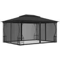 Syfax Tonnelle avec moustiquaire 300x400x265 cm Anthracite