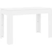 Syfax Table de salle à manger Blanc 120x60x76 cm Bois d'ingénierie