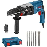 Bosch Professional Marteau perforateur GBH 2-28 F, 3,2 J, jeu de 6 forets-burins, SDS-plus, en L-BOXX, bleu/noir