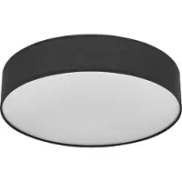 Osram ORBIS PARIS Plafonnier 400mm, noir, culot 2XE27, peut être équipé d'une ampoule intelligente, design moderne, avec abat-jour en tissu, adapté pour l'intérieur, rond, indice de protection IP20