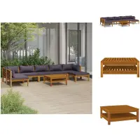 vidaXL Ensemble de salon de jardin 8 pièces avec revêtement en bois massif d'acacia - Ensembles de meubles de jardin