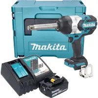 Makita Clé à chocs sans fil DTW 1005 RT1J 18 V 1360 Nm 3/4" Brushless + 1 batterie 5,0 Ah + chargeur + Makpac