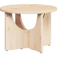 Syfax Table basse Naturel 50 x 50 x 35 cm Bois massif en pin