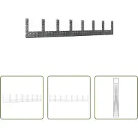 The Living Store Corbeille à gabion en forme de U avec 8 colonnes en fer 860x20x150 cm