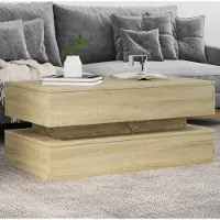Prolenta Maison Exclusive - Table basse avec éclairage LED Chêne Sonoma 90x50x40 cm