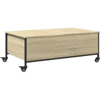 Syfax Table basse avec roulettes chêne sonoma bois d'ingénierie