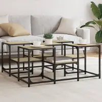 Prolenta Maison Exclusive - Table basse en chêne Sonoma 91x91x40 cm Matériau dérivé du bois