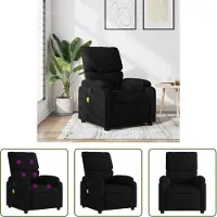 The Living Store Fauteuil de massage Noir Tissu