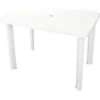 Syfax Table de jardin Blanc 101 x 68 x 72 cm Plastique