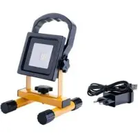 Silamp Projecteur LED Rechargeable 10W Portable IP44 Phare JAUNE - Blanc Froid 6000K - 8000K