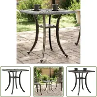 The Living Store Table de jardin Bronzes 53x53x53 cm Fonte d'aluminium