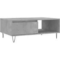 Syfax Table basse gris béton 90x60x35 cm bois d'ingénierie