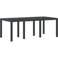 Syfax Table de Jardin Anthracite 200 x 100 x 73 cm polyrotin