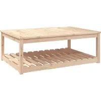 Syfax Table de jardin 121x82,5x45 cm bois massif de pin