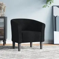 Prolenta Maison Exclusive - Fauteuil club noir, revêtement en tissu