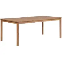 Syfax Table de jardin 200x100x77 cm Bois de teck solide