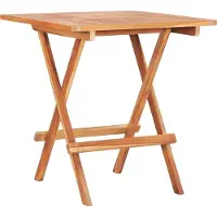 Syfax Table de bistro pliable 60x60x65 cm Bois de teck solide