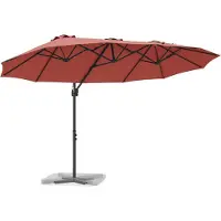 Syfax Parasol Terre cuite 372 x 198 x 243 cm Polyester et Aluminium