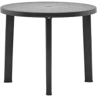 Syfax Table de jardin Anthracite 89 cm Plastique