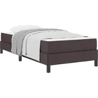 vidaXL Lit boxspring avec matelas brun foncé 90 x 200 cm Tissu