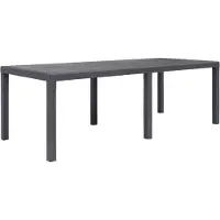 Prolenta Maison Exclusive - Table de jardin marron 220x90x72 cm en plastique aspect rotin