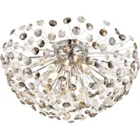 Globo Lighting Plafonnier en métal chromé, 6 ampoules LED G9