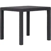 Syfax Table de jardin Marron 79x79x72 cm Plastique Aspect de rotin