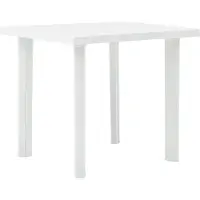 Syfax Table de jardin Blanc 80x75x72 cm Plastique