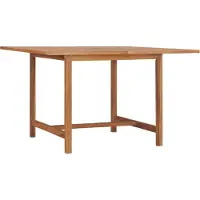 Syfax Table à dîner de jardin 110x110x75 cm Bois massif de teck