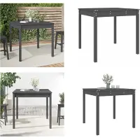 vidaXL Table de jardin Gris 82,5x82,5x76 cm Pin massif - Table de jardin - Tables de jardin - Table d'extérieur - Table de terrasse