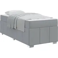 vidaXL Cadre de lit gris clair 90 x 190 cm en tissu