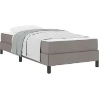vidaXL Lit boxspring avec matelas Taupe 90 x 200 cm Tissu