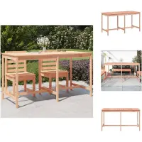 vidaXL Table de jardin 203,5x90x110 cm Bois massif Douglas - Tables de jardin