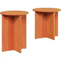 Syfax Table basse 2 pcs Brun cire