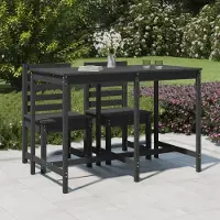 Prolenta Maison Exclusive - Table de jardin grise 159,5x82,5x110 cm Bois massif Pin