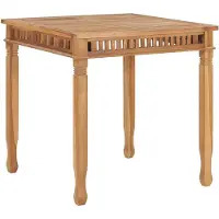Syfax Table à dîner de jardin 80x80x80 cm Bois de teck solide