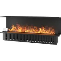 SOLOLED Cheminée À Vapeur Encastrable Inside C1800, Flammes Multicolores, Effet 3D Et Contrôle Par App, Réservoir De 3,6 L - 180 Cm