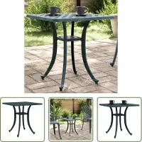 The Living Store Table de jardin verte 53 x 53 x 53 cm en fonte d'aluminium