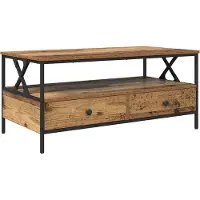 Syfax Table basse Bois ancien 100 x 51 x 45 cm Bois d'ingénierie