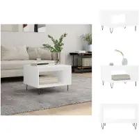 vidaXL Table basse blanche 60x50x40 cm Bois composite - Tables basses