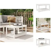 vidaXL Table de jardin blanche 82,5x50,5x45 cm Pin massif - Tables de jardin