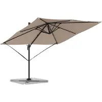 Syfax Parasol Roma Taupe 286 x 284 x 265 cm Aluminium et polyester
