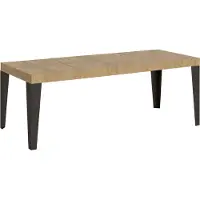 Itamoby Table Extensible 160/420X90 Cm Flame Premium Chêne Naturel Pieds Anthracite