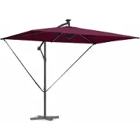 Syfax Parasol Bordeaux 294 x 200 x 270 cm Polyester et Aluminium