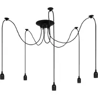 EDO Plafonnier Suspension spider ARANEA 5xE27 noir EDO777188