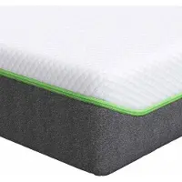 Syfax Matelas Blanc et Gris 80 x 200 cm Tissu jacquard